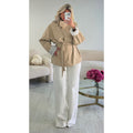 Jeans extra extra long poches blanc