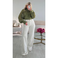 Jeans extra extra long poches blanc