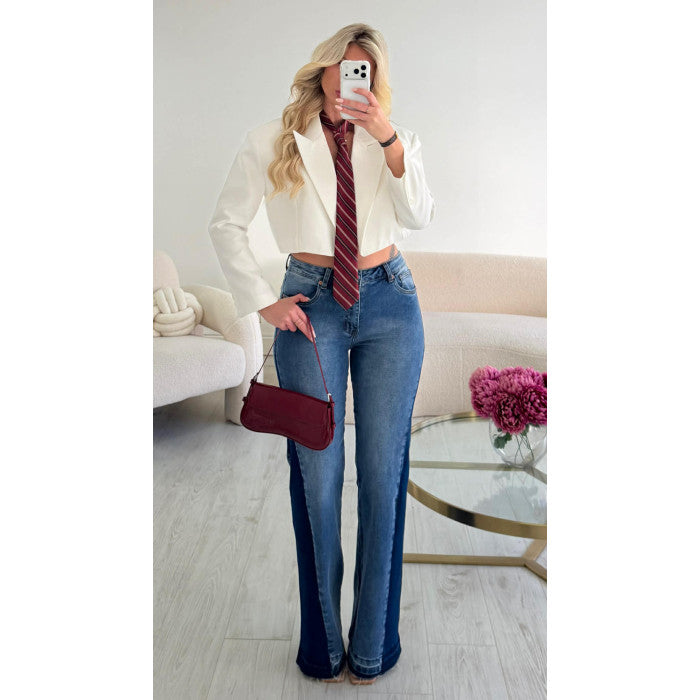Jeans extra long bi-color