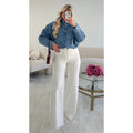 Jeans extra long blanc