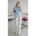 Jeans extra long blanc