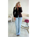 Jeans extra long bleu clair mi taille haute