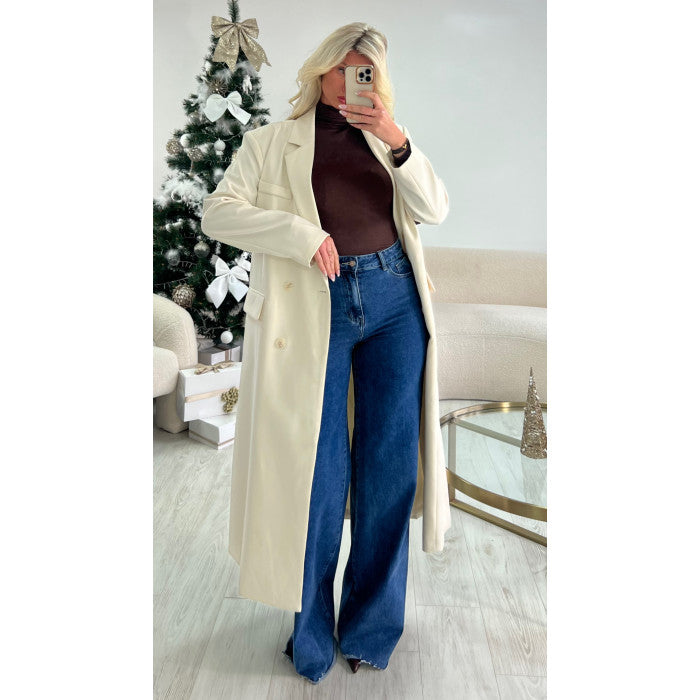 Jeans extra extra long bleu foncé