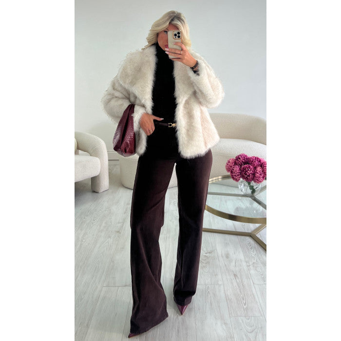 Jeans extra long chocolat