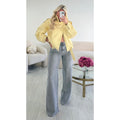 Jeans extra long gris clair