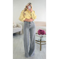 Jeans extra long gris clair