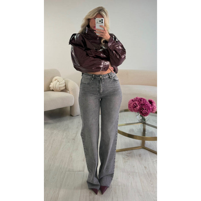 Jeans extra long gris