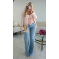 Jeans extra long wide bleu classique