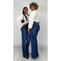 Jeans inclusif extra long bleu foncé