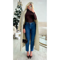 Jeans mom droit bleu foncé