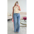Jeans tressé bleu