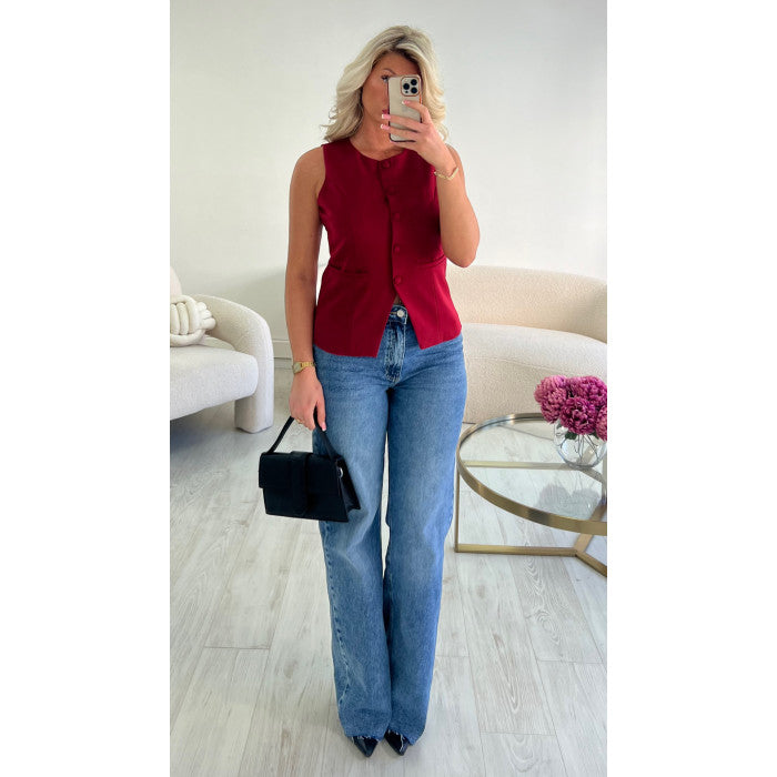 Ensemble jupe bordeaux