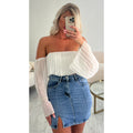 Jupe denim fente