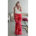 Jupe longue satin color