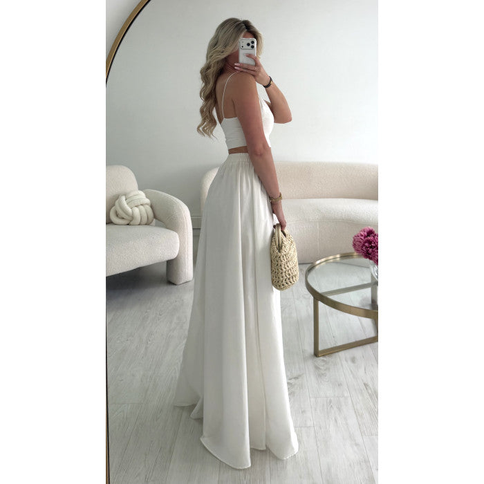 Jupe longue TALL coton blanche