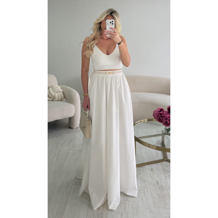 Jupe longue TALL coton blanche