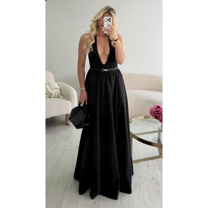 Jupe longue TALL coton noire