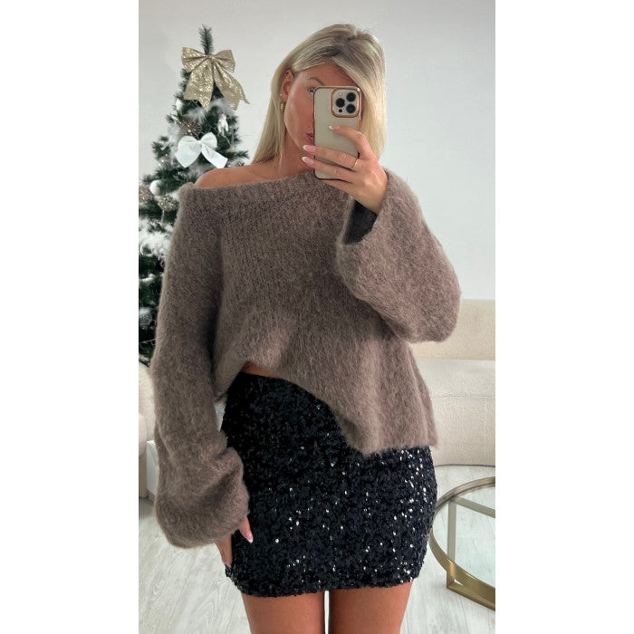 Jupe sequins noir