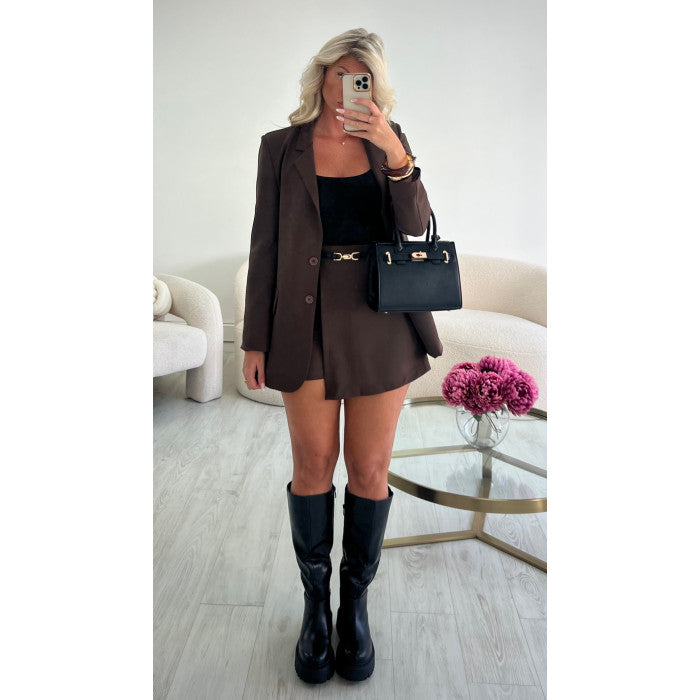 Jupe short classique choco
