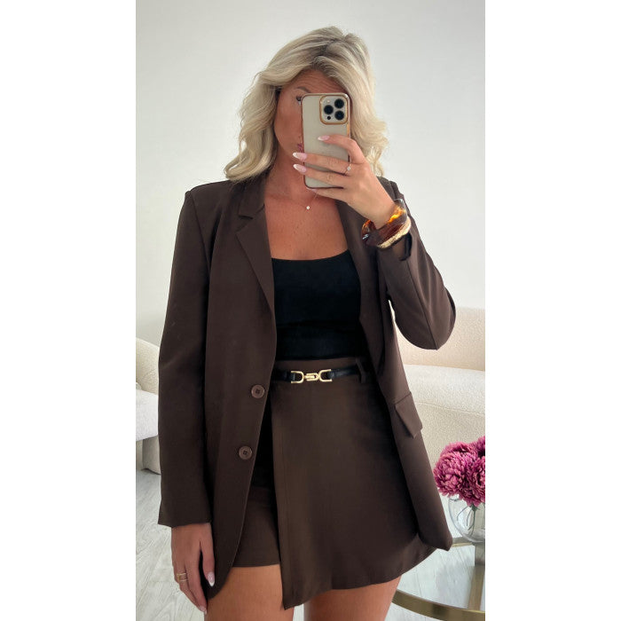 Jupe short classique choco