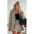 Jupe short classique mocca