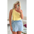 Jupe short denim marguerite