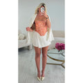 Jupe short doublé blanc