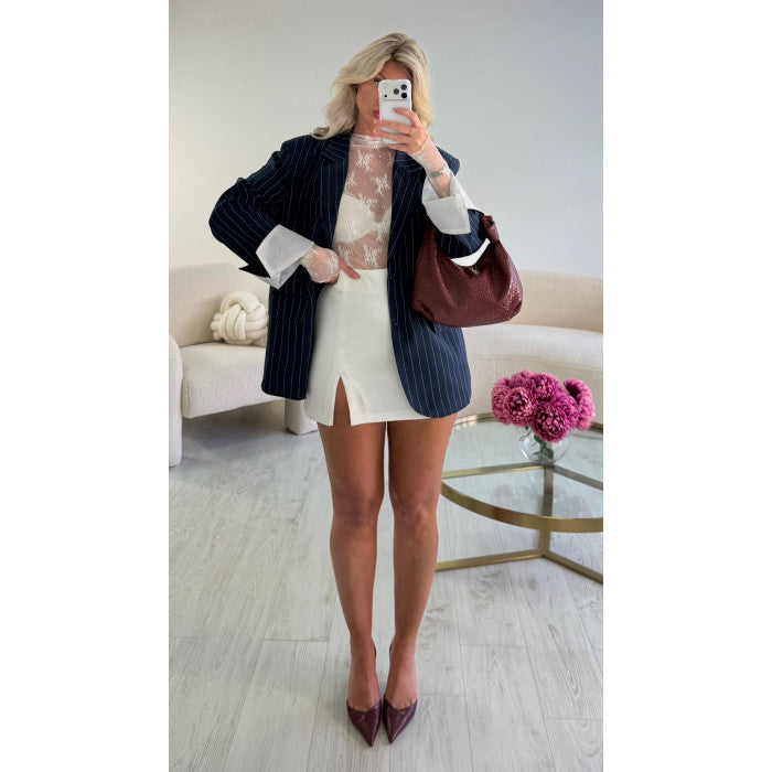 Jupe short fente white