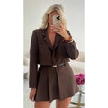 Jupe short plissée choco