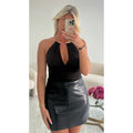 Jupe simili brillant noire