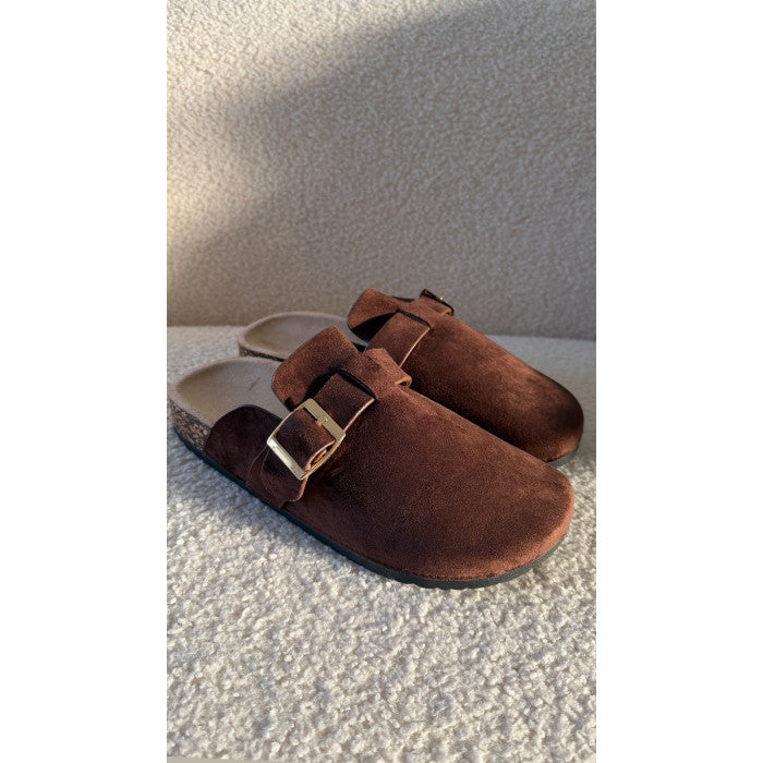 Mules mi-saison chocolat