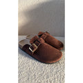 Mules mi-saison chocolat
