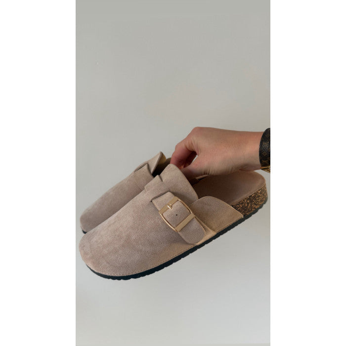 Mules mi-saison taupe