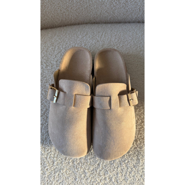 Mules mi-saison taupe