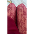 Pantalon dentelle extra long burgundy