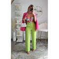 Pantalon fluide évasé vert