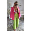 Pantalon fluide évasé vert