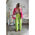 Pantalon fluide évasé vert