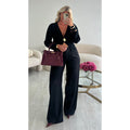 pantalon fluide large noir
