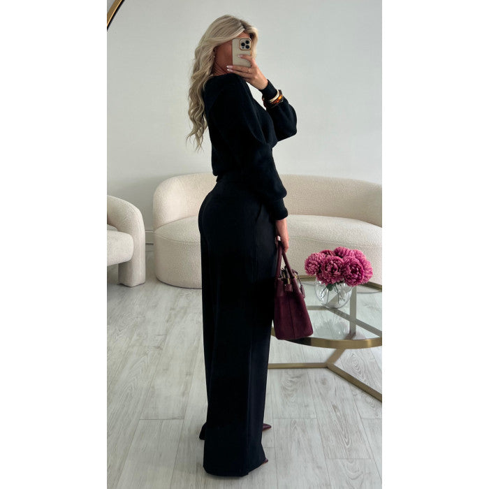 pantalon large noir