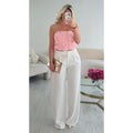 Pantalon large extra long blanc