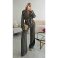 Pantalon lin kaki tall