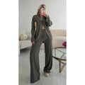 Pantalon lin kaki tall