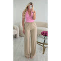 Pantalon lin standard beige