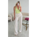 Pantalon lin standard blanc