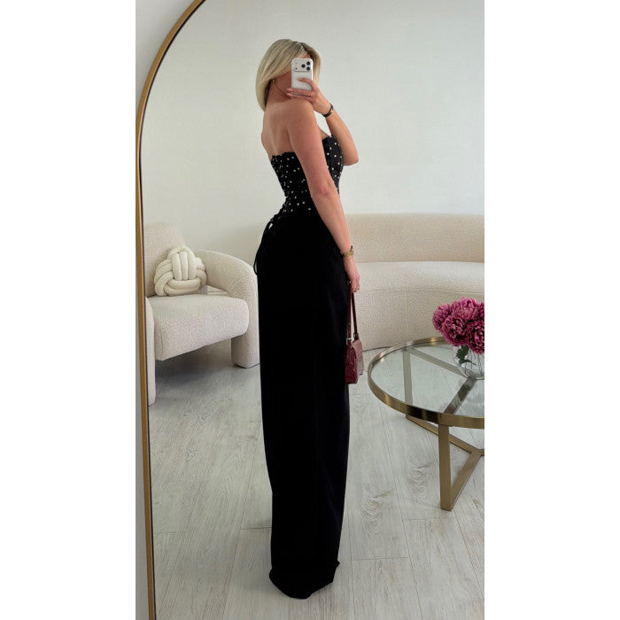 Pantalon pince extra extra long noir