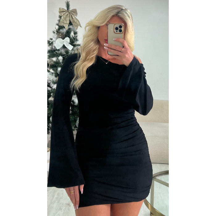 Robe asymétrique noire