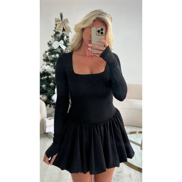 Robe classy ballon noir