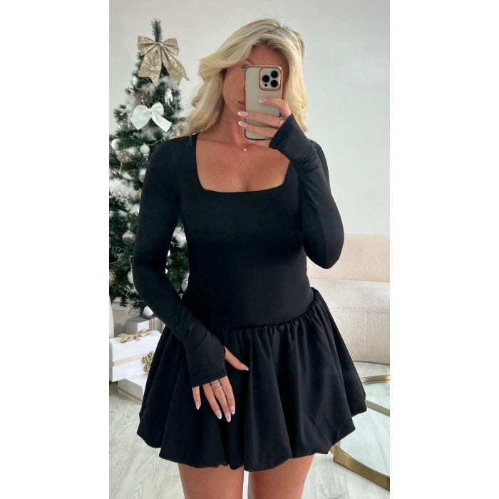 Robe classy ballon noir