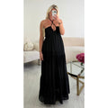 Robe longue coton noire